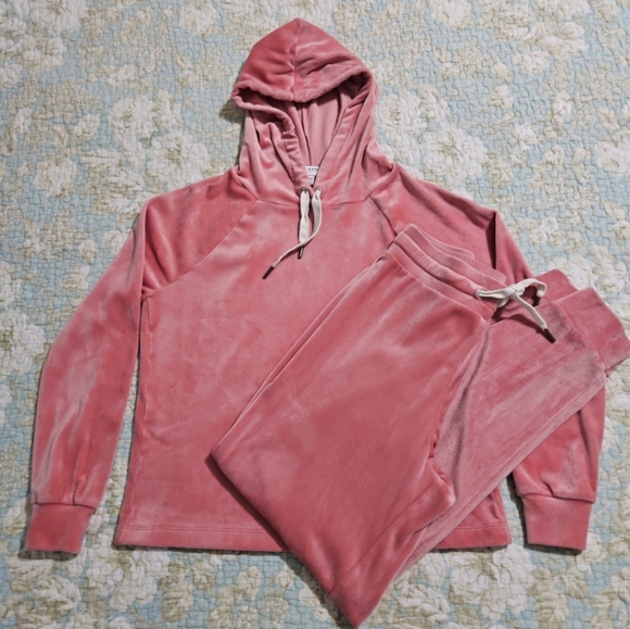 J.Crew Pink Velour Set - Picture 1 of 6